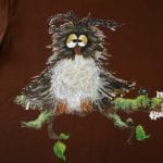 T-shirt met een slaperige uil voor volwassenen van het Finse merk Tinttu.com/Pomenia.com - Afbeelding 2